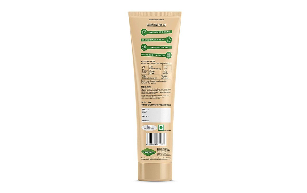 Wingreens Farms Barbeque Mayo    Tube  130 grams